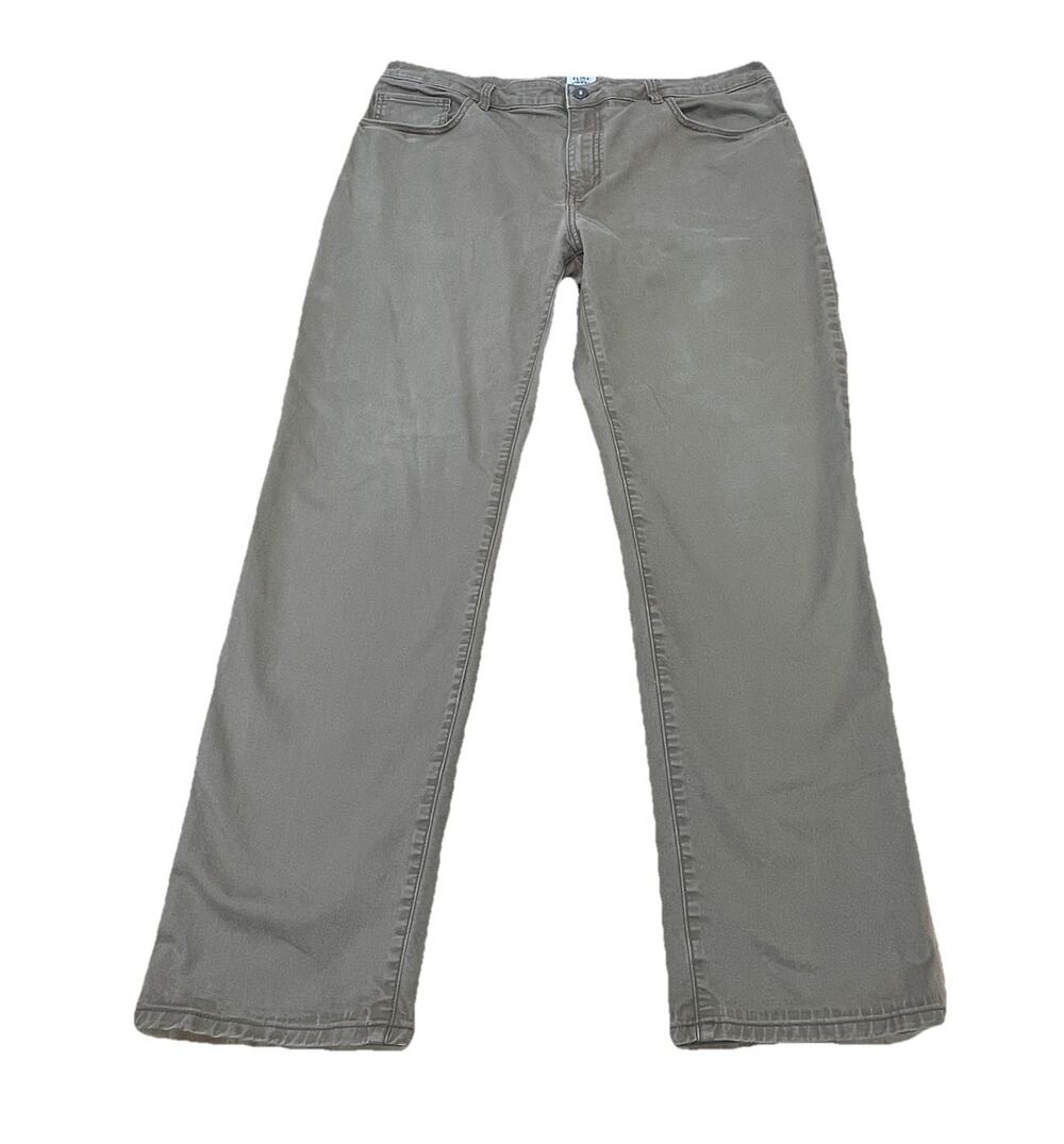 Flint And Tinder Mens Straight Fit Pants Size 38X32 Khaki Stretch Chino Casual